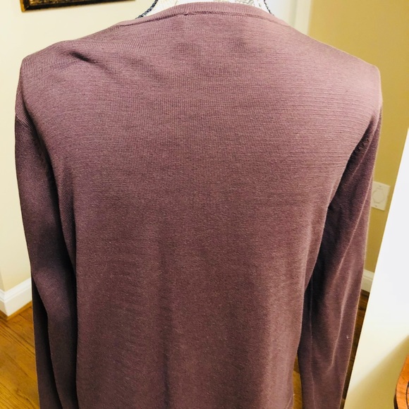 Silk Club Beautiful brown silk / cotton cardigan size Medium - Picture 4 of 5